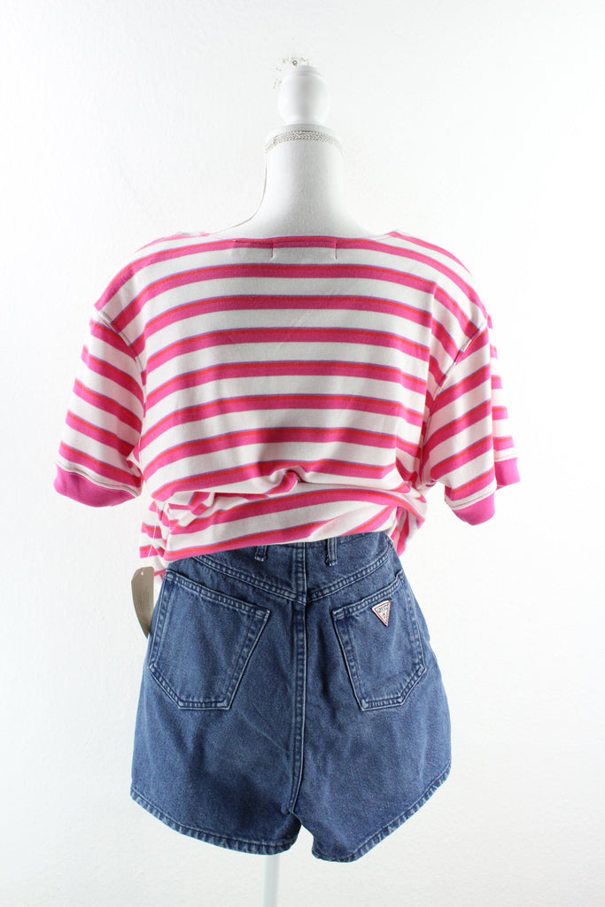 Vintage Pink Striped T-Shirt (L) Vintage & Rags 