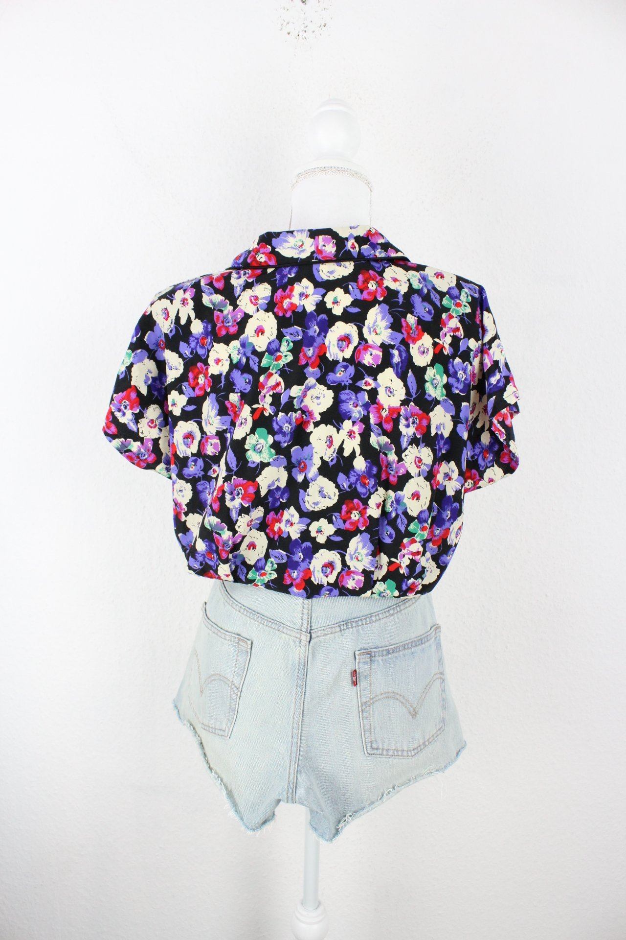 Vintage Purple Flower Blouse (M) Vintage & Rags 