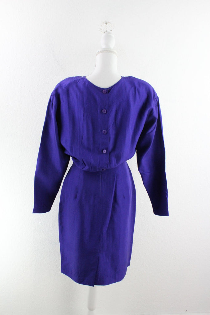 Vintage Purple Silk Dress (6) Vintage & Rags 
