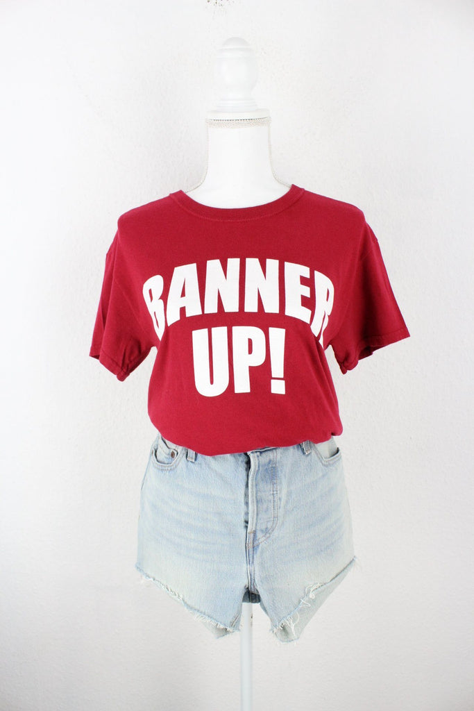 Vintage Red Banner Up! T-Shirt (S) Vintage & Rags 