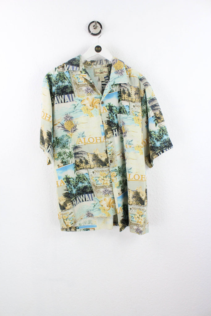 Vintage Silk seven Palm Hawai Shirt (S) Vintage & Rags 