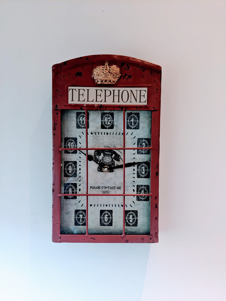 Vintage Telephone Clock - Vintage & Rags
