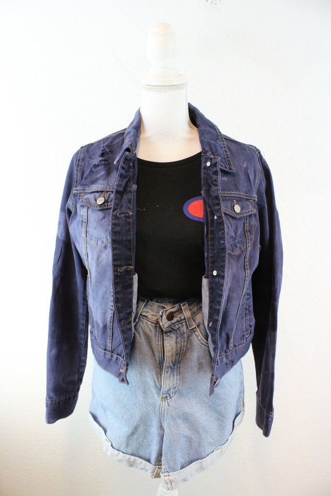 Vintage Tie-Dye Denim Jeans Jacket (M) Vintage & Rags 