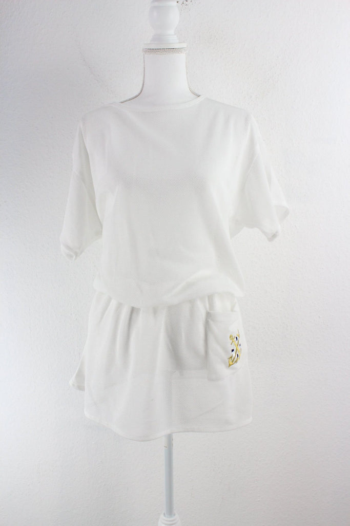 Vintage White Salor Dress (One Size) Vintage & Rags 