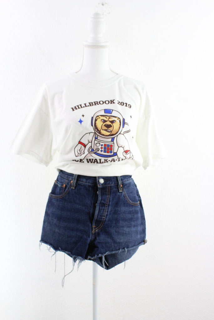Vintage White Space Bear T-Shirt (L) Vintage & Rags 
