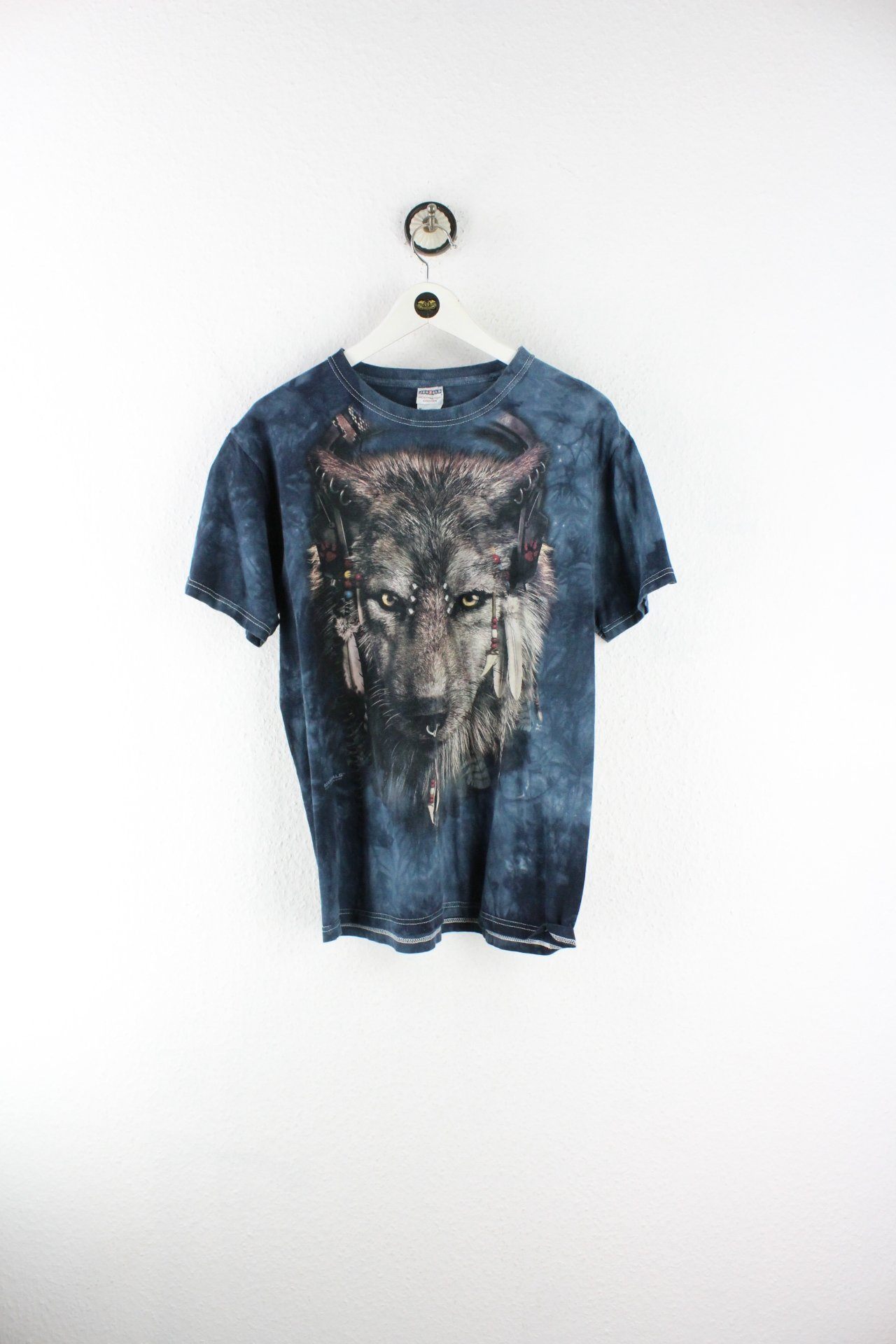 Vintage Wolve Print Batik T-Shirt (M) Vintage & Rags 